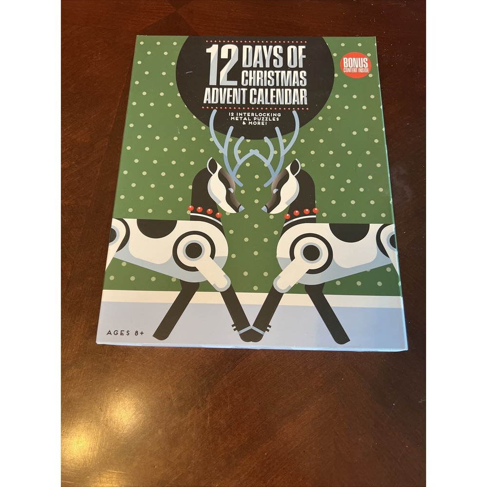 Project Genius 12 Days of Christmas Advent Calendar Metal Interlocking Puzzles